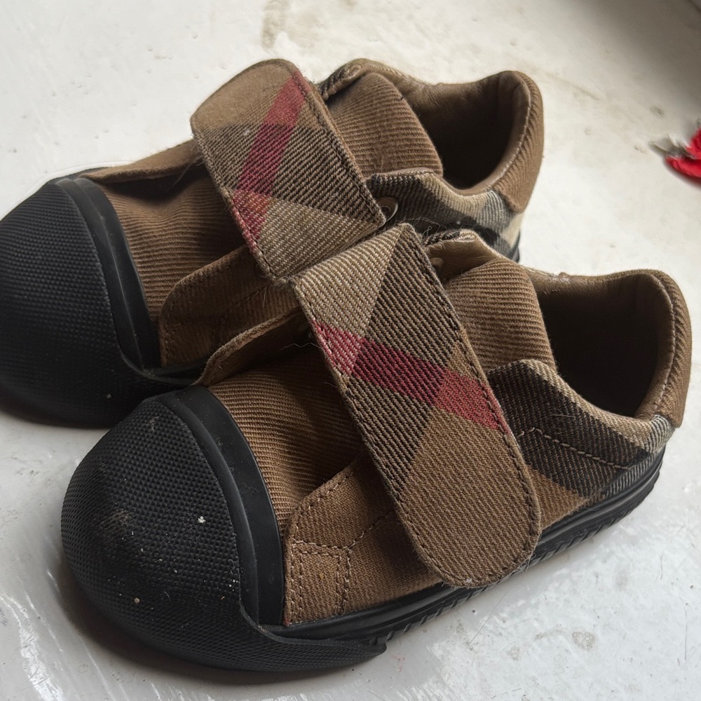 Burberry Brown and Black Kids Sneakers